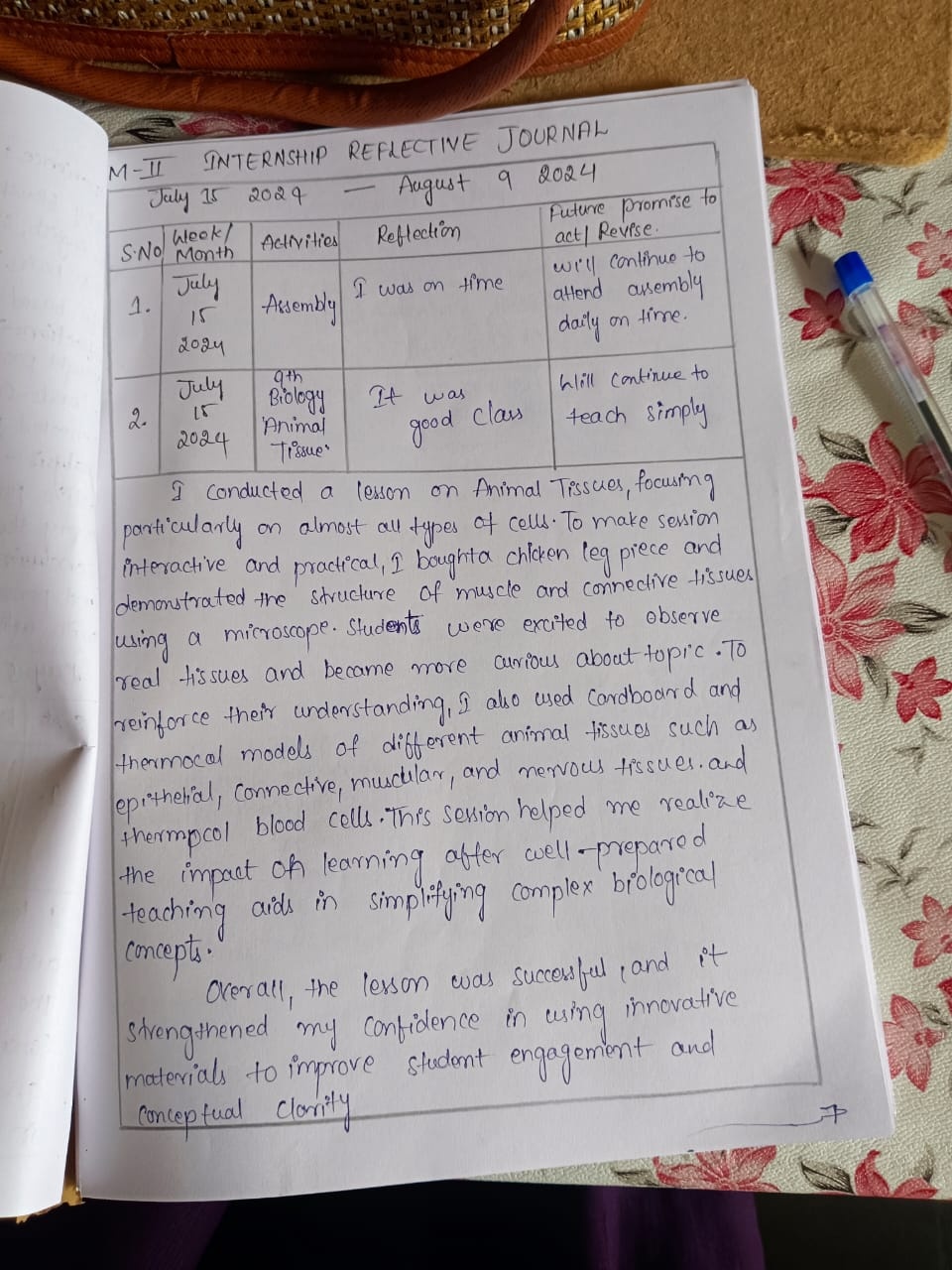 Teaching Reflection Document 6